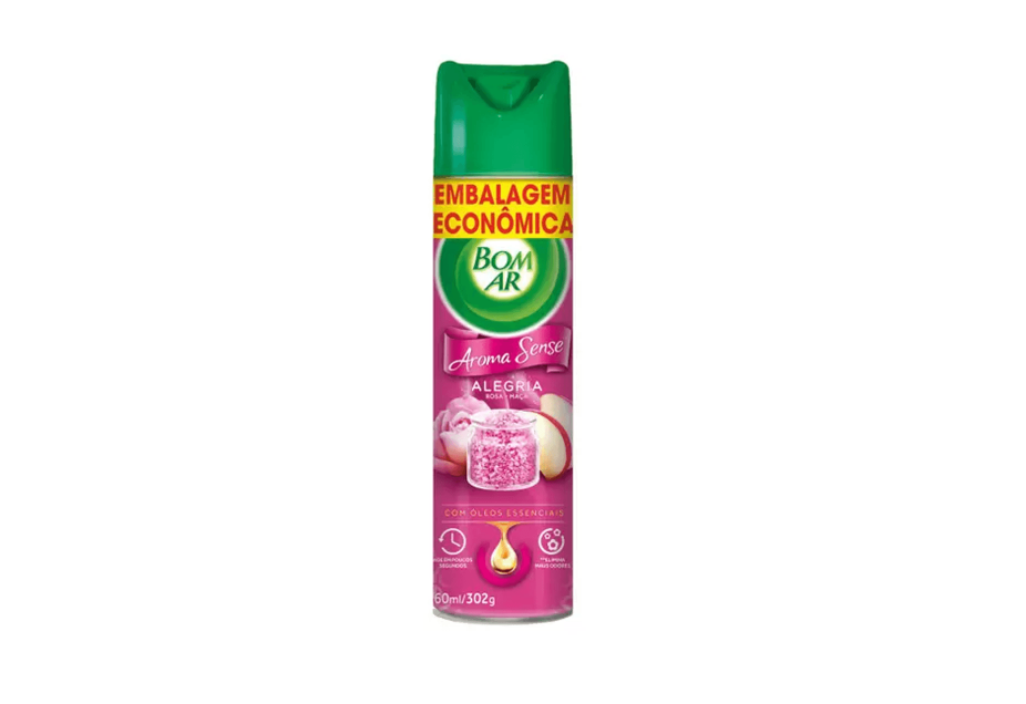 Odorizador Aroma Sense Alegria Embalagem Econômica 360ml Bom Ar