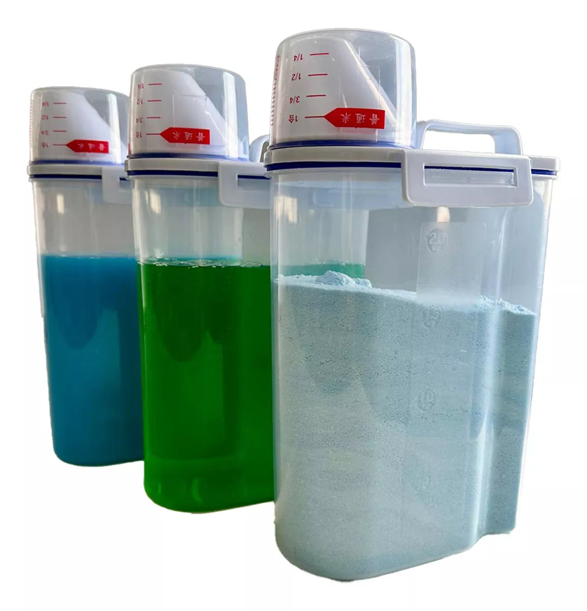 3 Porta Dispenser P/ Sabão Liquido, Amaciante, Lavanderia 2l