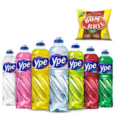 Kit Detergente Ypê Sortido + Esponja de Aço Bom Bril Eco